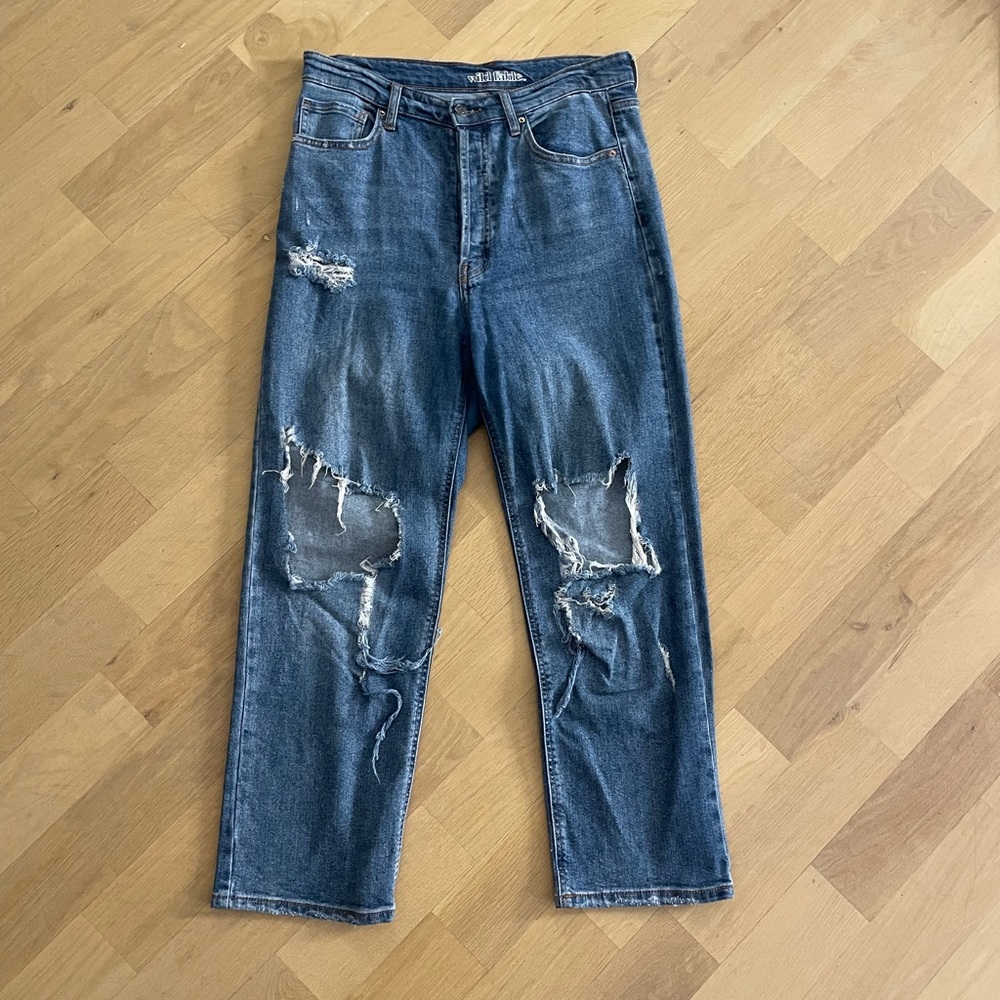Wild Fable High Rise Ripped Blue Jeans